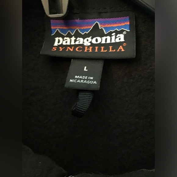 🏔Patagonia Women’s Synchilla Fleece Vest Black Size L Full Zip Outdoor Layer - Picture 5 of 12